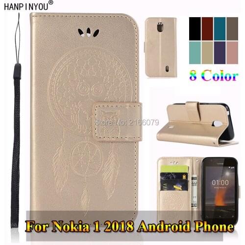 For Nokia 1 TA-1066 4.5" 3D Pattern Owl Luxury Flip PU Leather Case W/ Magnetic Buckle Card Insert Slots Wallet Stand Cover