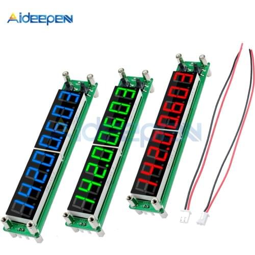 RF Signal Frequency Counter 0.1 to 60MHz 20MHz to 2400MHZ 2.4GHz with 8 Digit Digital Tube Cymometer Meter Tester Red Green Blue