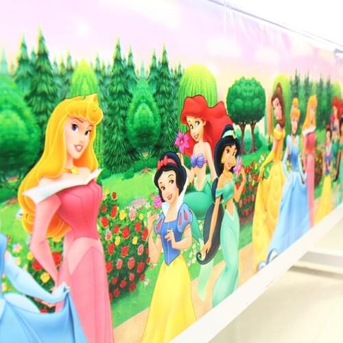 108x180cm Princess Tablecloth Kids Girls Happy Birthday Party Decorations Adult Party Supplies Anniversaire