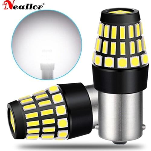 2pcs 1200Lm 1156 BA15S P21W Led Canbus bulbs 3030SMD Led Car Reverse Lights for Skoda Superb Octavia 2 MK2 FL A5 2009 2010 2011