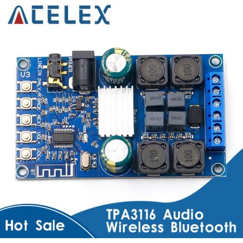 TPA3116 50W+50W 2.0 Audio Wireless Bluetooth Stereo Digital power amplifier Board With Shell