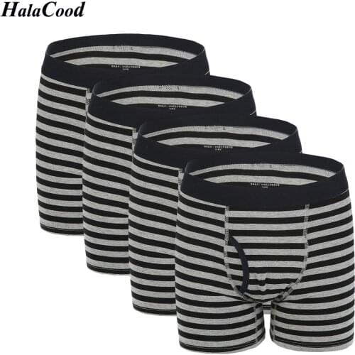 4Pcs/lot Male Hombre Underwear Men Long Boxers Shorts Cotton Loose Plus Size Boxers Boxer Homme Boxer Underwear Underpants Men