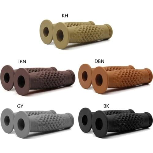Motorcycle Handle Grips Vintage 7/8" Handle Bar Retro Rubber Gel Hand Grips Dirt Pit Bike Motorcycle Rubber Handlebars