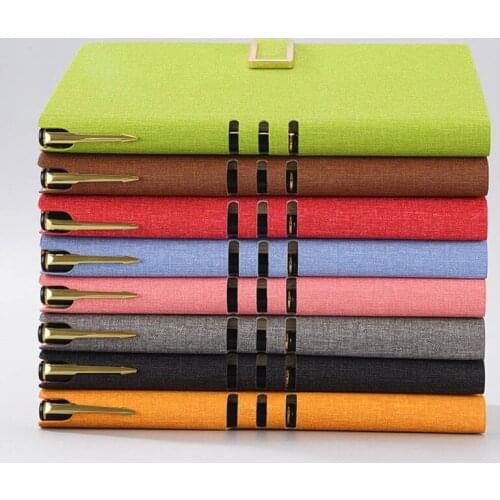 Vintage A5 A6 PU Leather Business Journal Notebook Lined Paper Diary Planner Notepad with Buckle Stationery School Supplies