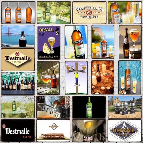 [YZFQ ]Belgian Beer Tin Signs Plaque Metal Vintage Poster Wall Bar Home Pub Art kitchen BBQ Restaurant Decor 30X20CM DU-8258A