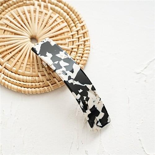 Hair Barrettes for Women Ladies Elegant French Design Automatic Acrylic Hair Clip Ponytail Holders Barrettes Daily Wear 2021 A40