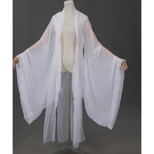 New Adult Hanfu Costume Coat White Fairy Chinese Traditional Clothing For Women Classical Dance Festival Folk Dance Wear NV14195