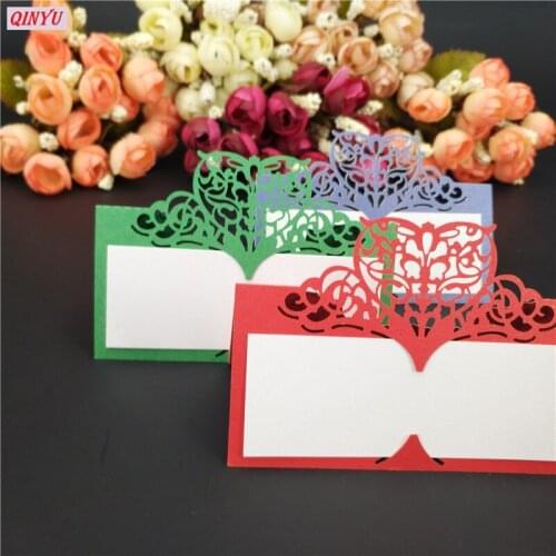 10pcs Birthday Party Decor Place Cards Hollow Pattern Wedding Event Table Name paper Card Invitations 9*9cm 6zsh871