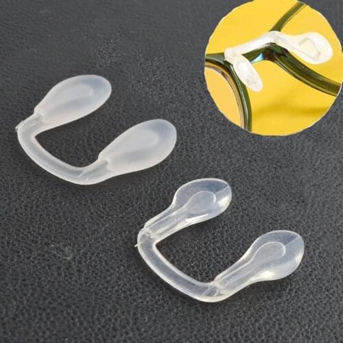 10pcs U shape Silicone Conjoined Eyeglass Soft Nose Pads for Glasses Anti-Slip insert Nose Pad