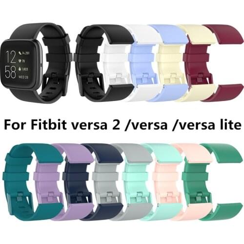 100pcs silicone Strap Bracelet For Fitbit Versa2 Band Soft Silicone colorful Strap Smart Watch AccessoriesFor Fitbit Versa 2