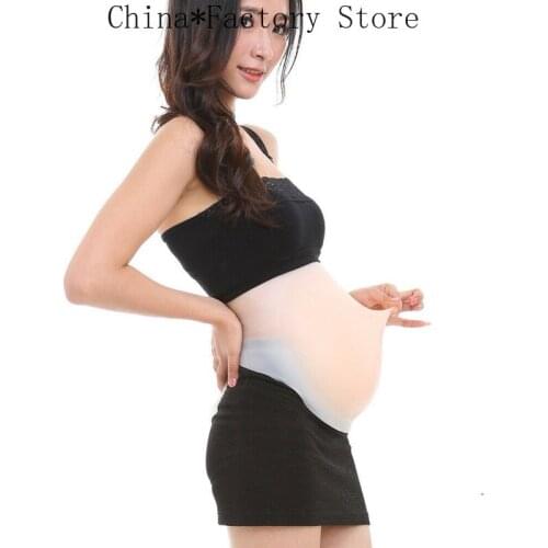1800g False Silicone Pregnant Belly Tummy Baby Bump 5 7 Months Soft Belly bodysuit men belly fat tummy tuck