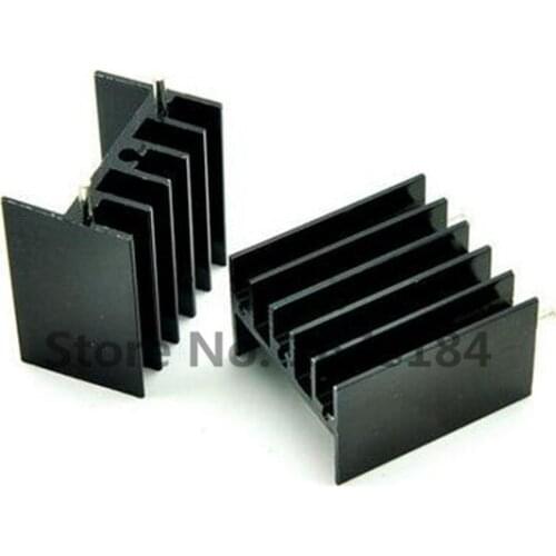 20pcs 25*23*16MM TO-220 Triode Heat Sink TO220 Transistor Aluminum Radiator Heat Sink With 2Pin