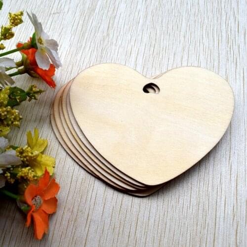 30PCS/set 100mm wholesale high quality New design heart die cutting wood Angle DIY scrapbook wood chip Wedding decoration 01b