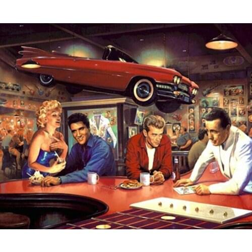 5D Diamond Painting Cross Stitch Diy Diamond Embroidery Elvis Presley Full round Diamond Mosaic Needlework BD624