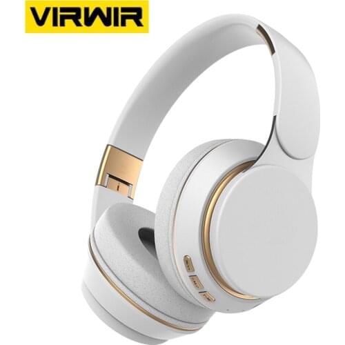 VIRWIR HIFI Stereo Wireless Headphones Foldable Bluetooth Headsets With Mic Support TF Card 3.5mm AUX Audio Cable Gaming headset