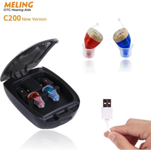 C200 Rechargeable Hearing Sound Amplifier for Seniors, Invisible in Ear Canal,Digital Noise Reduction Feedback Cancelling