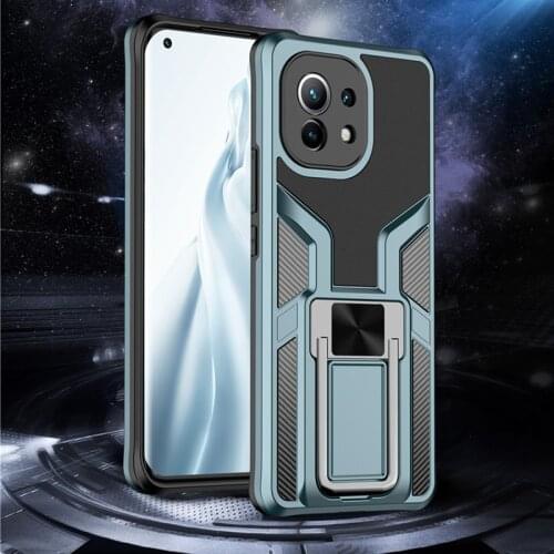 For Xiaomi Mi 11 POCO M3 X3 NFC Case Armor Shockproof Cover Stand Holder Car Finger Ring Protection Case Phone Cover Cases