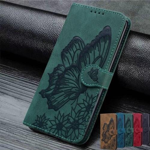 Retro Butterfly Flip Cover For Samsung Galaxy S20 FE S21 Ultra S10 Plus A12 A22 A32 A42 A52 A72 A82 A51 A71 Leather Wallet Case