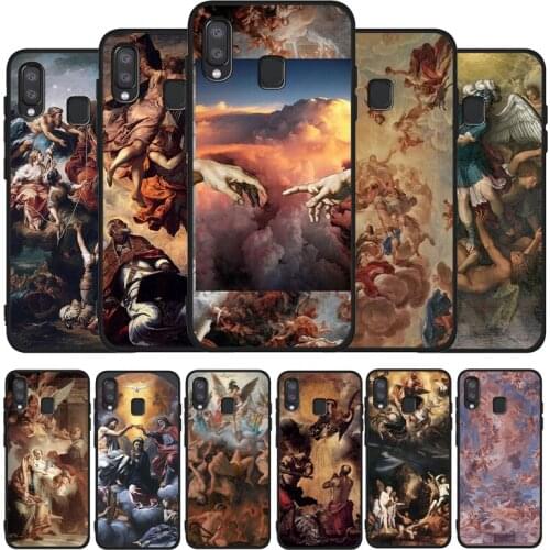 Renaissance art painting aesthetic Black Phone Case For Samsung Galaxy A71 A51 A41 A31 A20E A10 A20 A40 A50 A70 M30S M20 A7 A8