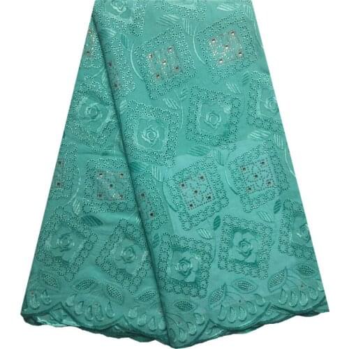 Teal Swiss Lace Fabric 2018 Swiss Voile Lace In Switzerland High Quality African Dry Cotton Voile Lace Fabric For Wedding 1339