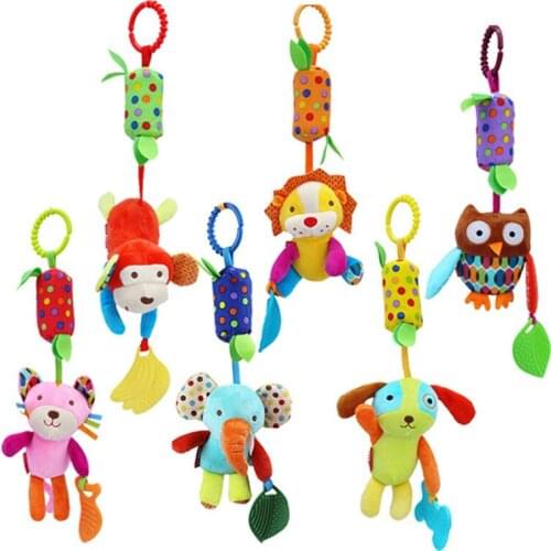 35cm Baby windbell wind-bell Teether bed Car hanging Rattle Stuffed Plush Doll Toy Toys Bell Ring Infant Puppet Animal