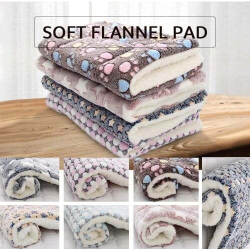 Flannel Pet Mat Dog Bed Puppy Sleeping Cover Towel Cushion For Small Medium Large Dog Winter Thicken Warm Cat Bed Dog Blanket