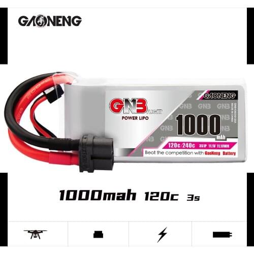 Gaoneng 3S 1000mAh 11.1V 120C/240C Light Weight Lipo battery with XT30 Plug for FPV Drone 4 Axis RC Quadcopter Helicopter Parts