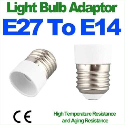 HOT Fireproof Material E27 To E14 Lamp Holder Converter Durable Home Socket Conversion Portable Light Bulb Base