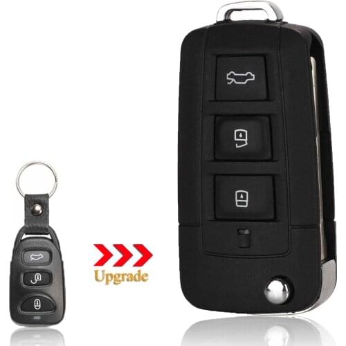 Kutery 10pcs/lot 3Button Modified Flip Remote Key Shell For Hyundai Sonata Ix35 Santa fe Elantra KIA Sedona Rondo MG Spectra