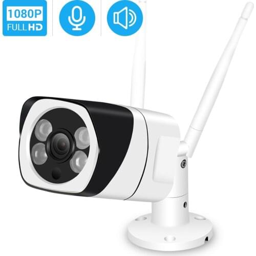 Hamrolte Wifi Camera 1080P Bullte Waterproof Outdoor Camera Two Way Audio Email Alert Wireless Camera iCSee Xmeye Cloud Storage