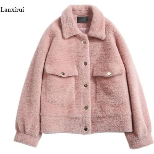 Female Autumn Winter Warm Mink Cashmere Cardigan Coat Hooded Knitting Sweater Women Fashion Loose Soft Sweaters Outerwear