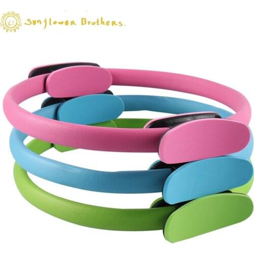 Yoga Pilates Ring Multicolor Yoga Circle Pilates Ring Magic Ring With Glass Steel Crescent Handle 6 Colors