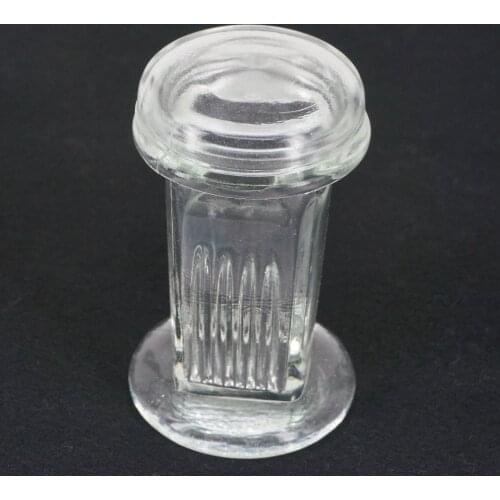 Laboratory Glass Tall Round Staining Jar with Cover
