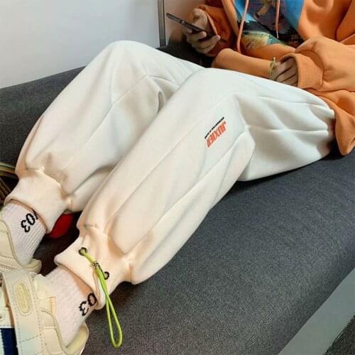 Japanese new style solid color thin drawstring leggings pants for men and women trendy brand sports pants loose casual pants