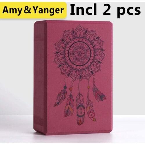 USA,France,Spain,Russia local dropship 2pcs set EVA yoga block foam brick black Stretching Aid Gym Pilates for Exercise Fitness
