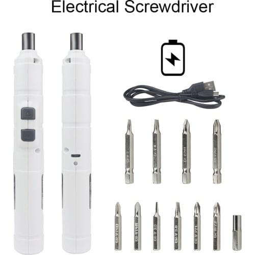 Mini Electric Screwdriver Set Cordless Screwdriver Wireless Drill With 10 Bits Repair USB Charging Drill Power Tools for phone