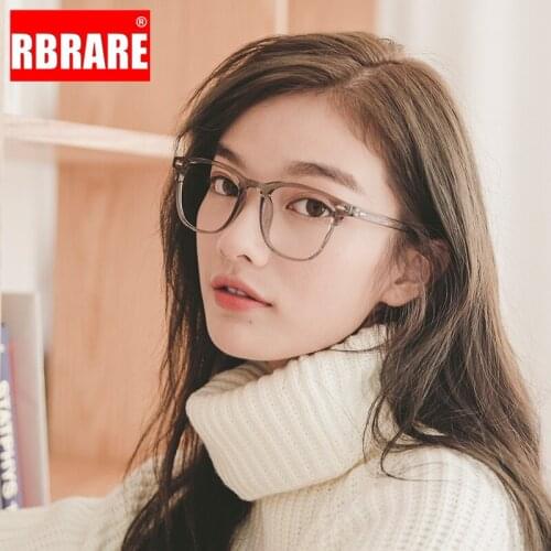RBRARE 2021 Retro Anti Blue Light Glasses Women Square Glasses for Women/Men Transparent Lenes High End Eyeglasses Women Okulary