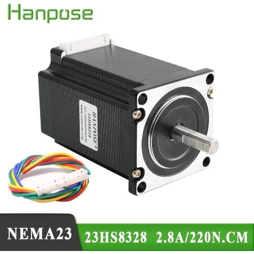 5PCS 23HS8328 2.8A 220N.cm 57x83mm Nema23 stepper motor Oz-in for 3D printer CNC engraving milling machine Stepper Motor