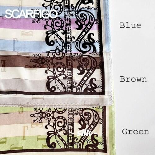 SCARFIGO 50*50cm Black Lace Printting Silk Scarf Women Hair Square Shawl Lady Bag Accessories