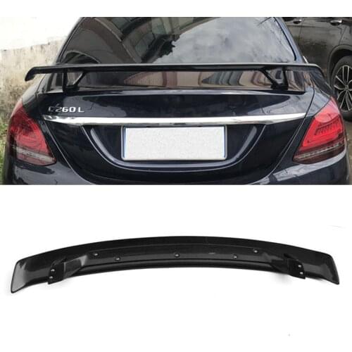 For Gt Style Real Carbon Fiber Spoiler Mercedes-benz C-class W204 W205 Sedan Universal Car Trunk Wing Tail Accessories 2005-2021