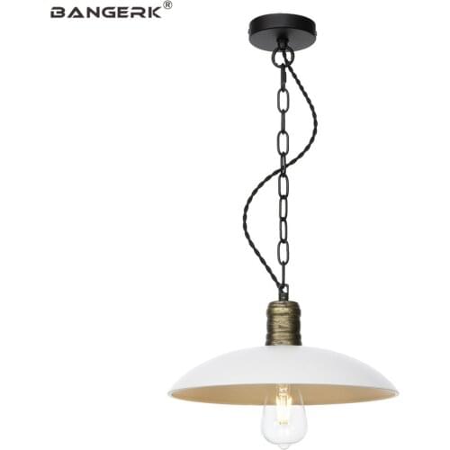 Industrial Loft Decor LED Pendant Lamp Edison Vintage White Black Iron Hanging Light Dining Room Bar Home Lighting Luminaire