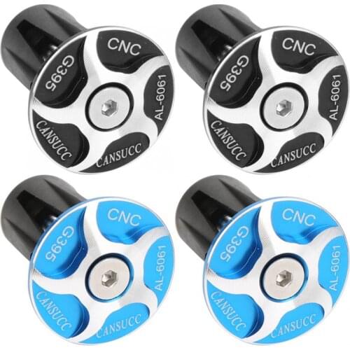 2PCS Bicycle Handlebar Handle Grip Bar Cap End Plug Aluminum Alloy Mountain Road Bike Handlebar End Plugs Bicycle parts