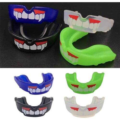 Adults Mouth Guard Mouthpiece Teeth Protective Braces with Storage Box & Lanyard for Boxing Rugby