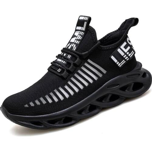 Plus Size Summer Breathable Sport Shoes Men Brands Men Running Shoes Sneakers Mens Shoes Sneakers Sport Male Black Gym GMD-0888