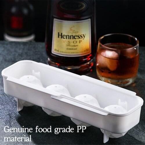 4/15-Cavity Ice Cube Tray Silicone Round Ice Ball Mold Maker Household Non-stick DIY Mould for Whiskey Cocktail Drinks