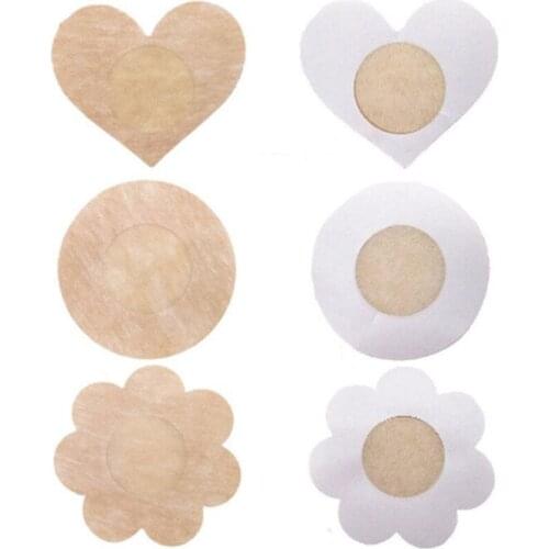 5 pairs / lot Ladies Nipple cover disposable stickers chest petals Self adhesive invisible sticker cover bra nipple sticker