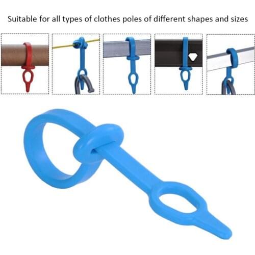 5pcs Windproof Coat Hanger Hooks Portable Clothes Non-slip Drying Rack Fixing Hook Household Plastic Non-Slip Fixed Buckle