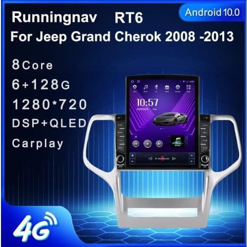 9.7" Android 10.1 For Jeep Grand Cherok 2008 - 2013 Tesla Type Car Radio Multimedia Video Player Navigation GPS RDS no dvd