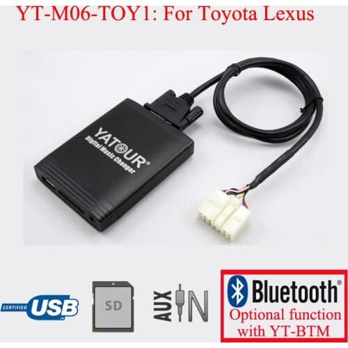 Yatour car radio USB SD AUX IN Kit for Toyota Lexus 5+7PIN