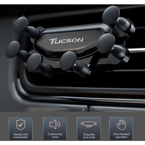 Car Phone Holder Universal Air Vent Mount Mobile Support Smartphone GPS Stand For Hyundai Tucson